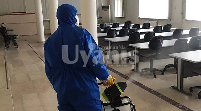 Ticaret Borsası dezenfekte edildi