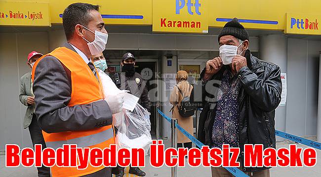 Belediyeden ücretsiz maske