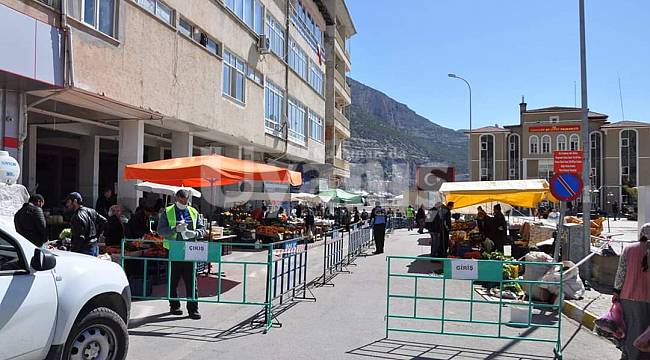 Ermenek'te semt pazarı kapatıldı