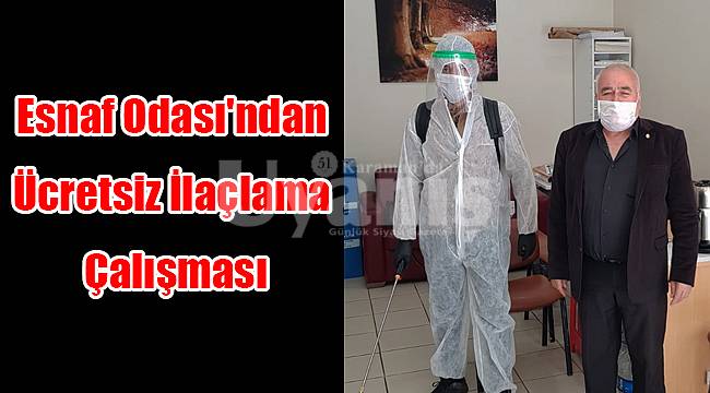 Esnaf Odası'ndan ücretsiz ilaçlama çalışması