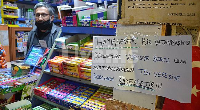 Karaman'da bir hayırsever veresiye defterindeki borçları ödedi
