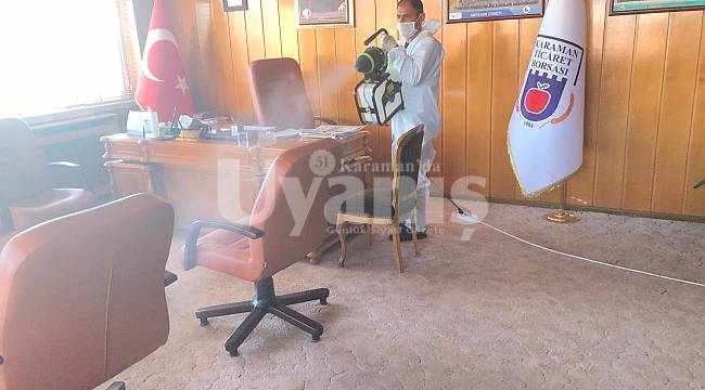 Karaman'da dezenfekte çalışmaları hız kesmiyor
