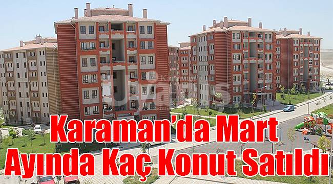 Karaman'da kaç konut satıldı?