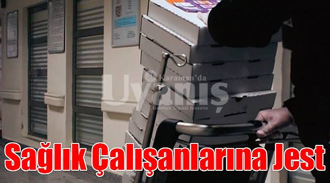 Karaman'da sağlık çalışanlarına jest
