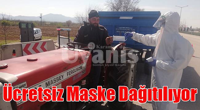 Karaman'da  ücretsiz maske dağıtılıyor