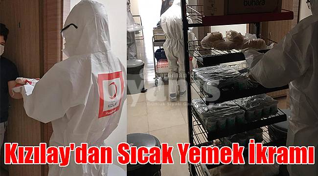 Kızılay'dan sıcak yemek ikramı