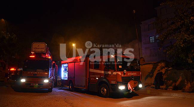 Karaman'da müstakil ev yandı
