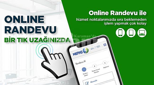 MEPAŞ'da online randevu dönemi