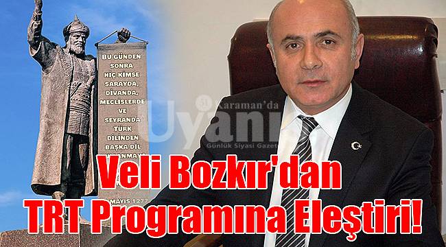 Veli Bozkır'dan TRT programına eleştiri!