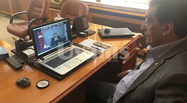 Çavaş, video konferans yöntemiyle gerçekleştirilen toplantıya katıldı