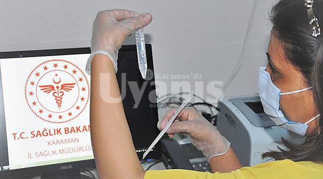 Karaman'da belirlenen hanelerdeki vatandaşlara covid-19 testi yapılacak