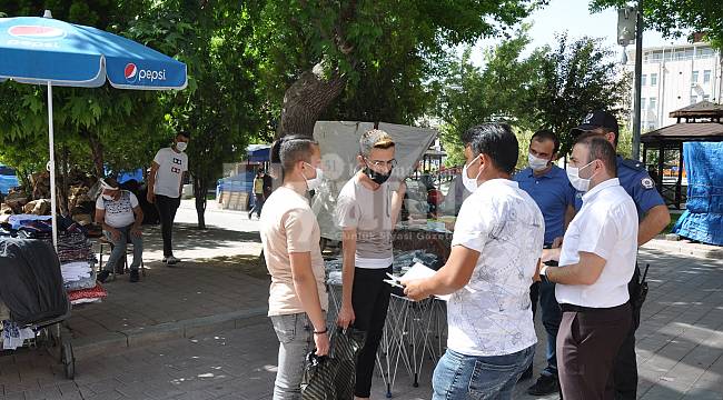 Karaman'da maske denetimleri devam ediyor