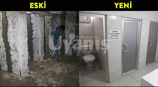 Karaman'da WC'ler yenilendi