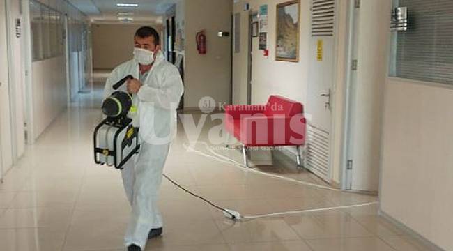 Karaman SGK binası dezenfekte edildi