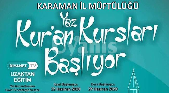 Yaz Kur'an kurslarına başvurular başladı