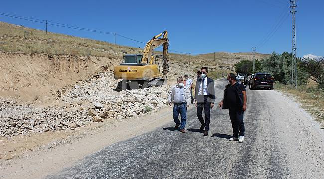 Divle ve Yarıkkuyu köyleri yol çalışmaları yerinde incelendi