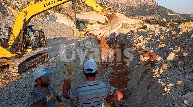 İçme suyu hat deplase çalışmaları devam ediyor