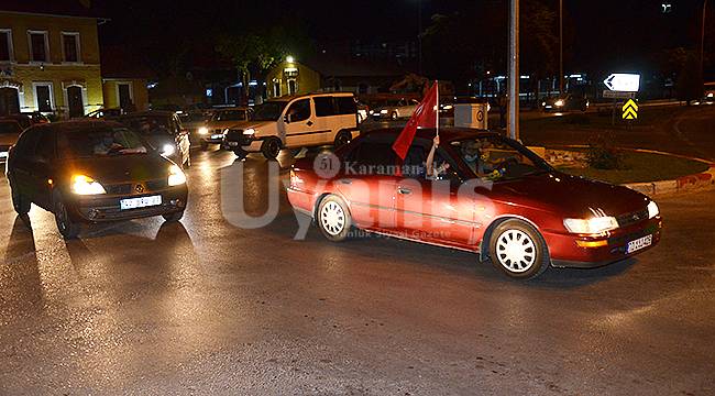 Karaman'da Ayasofya kararı nedeniyle vatandaşlar konvoy yaptı