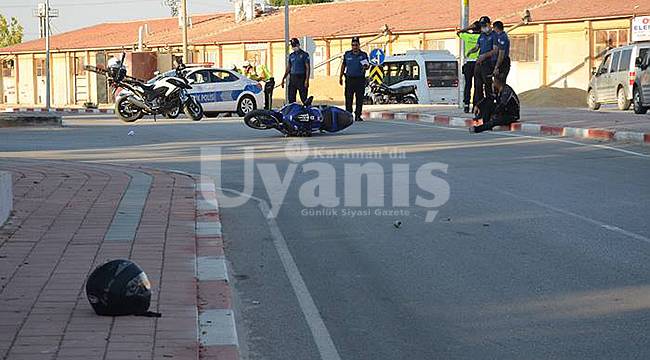 Karaman'da hız motosikleti kaza yaptı: 1'i ağır 2 yaralı