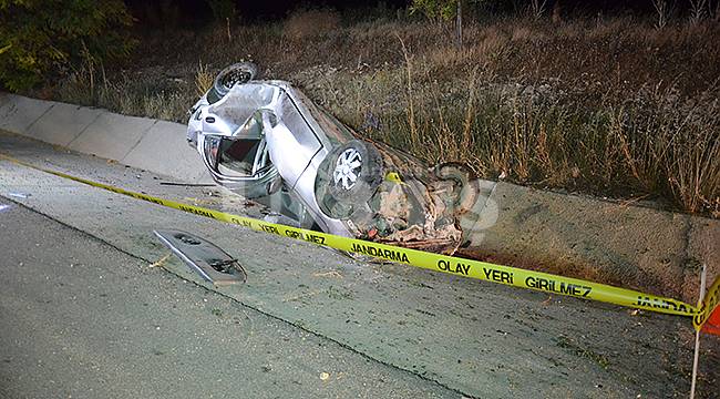 Karaman'da takla atan otomobilin sürücüsü öldü