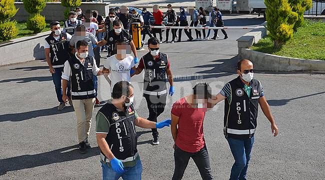 Karaman'da gözaltına alınan 14 kişi adliyeye sevk edildi