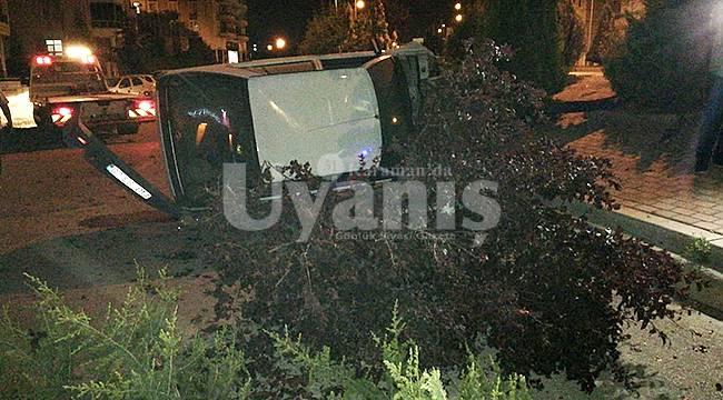 Karaman'da kaza yapan sürücü otomobilini bırakıp gitti