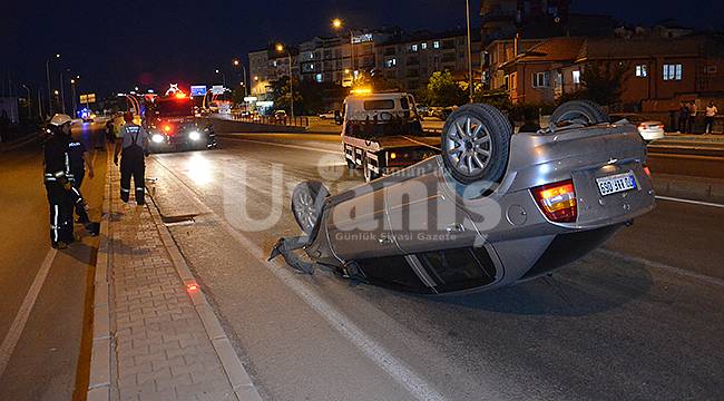 Karaman'da otomobil devrildi: 2 yaralı