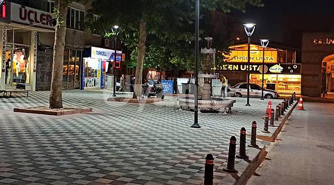 Şamkapı Caddesinde yenileme çalışması yapıldı