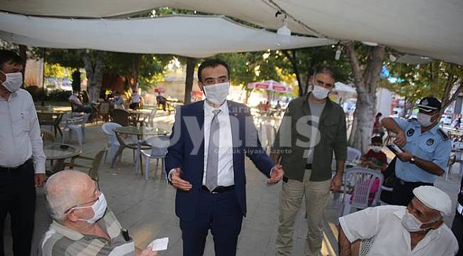 Kalaycı Covid-19 denetimleri kapsamında çay bahçelerini denetledi