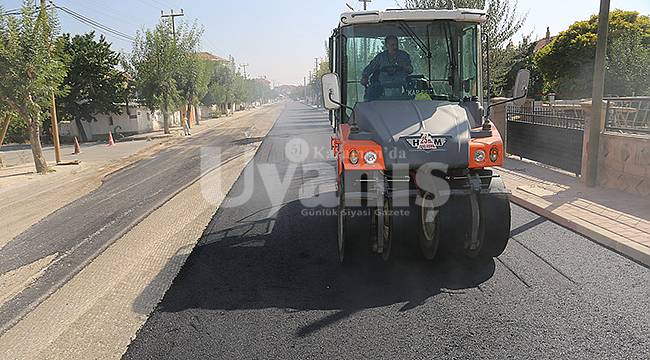 Karaman'da asfalt, kaldırım ve yol yapım çalışmaları devam ediyor