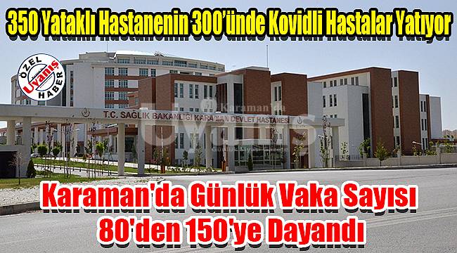 Karaman'da günlük vaka sayısı 80'den 150'ye dayandı