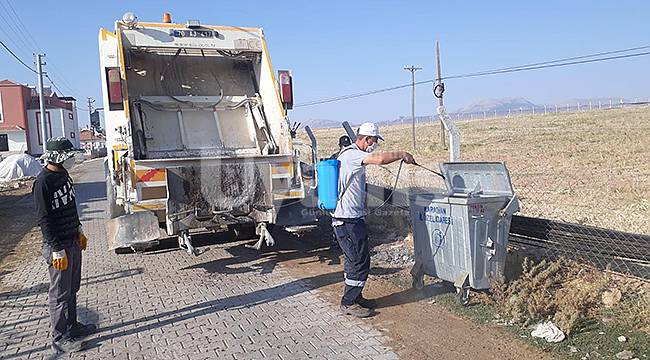 Karaman'da köylerde dezenfekte çalışmaları devam ediyor