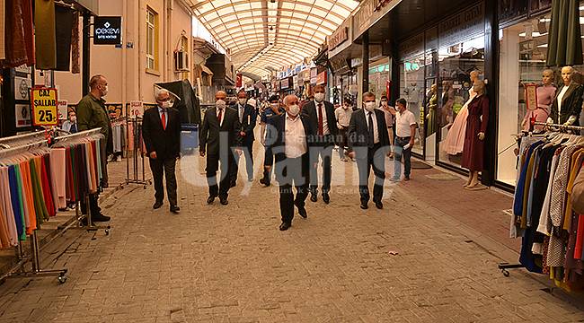 Karaman Valisi Işık esnafları denetledi