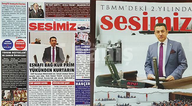 Milletvekili Ünver yaptığı çalışmaları Sesimiz isimli dergide topladı