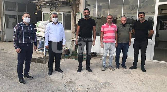 Şahinbaş ve Fındık, buğday pazarı esnafını ziyaret etti