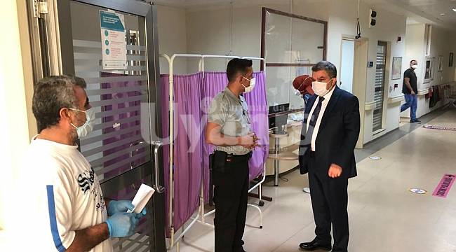 Vali Işık covid-19 olası vaka polikliniğini inceledi