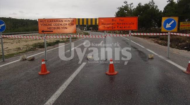Heyelan nedeniyle kapanan Karaman-Silifke yolu trafiğe açıldı