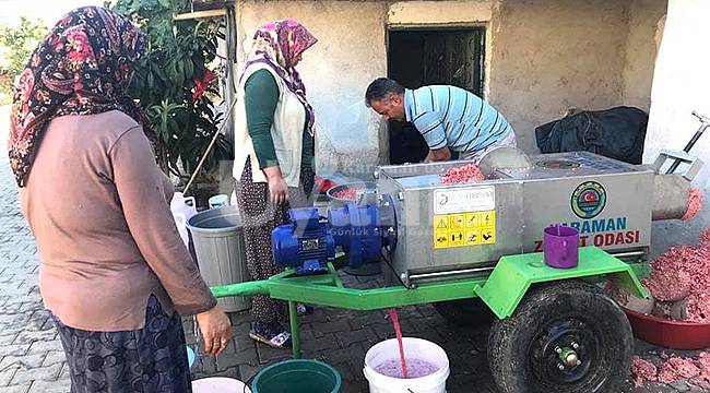 Karaman'da nar ekşisi mesaisi başladı