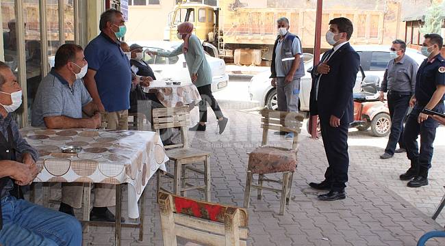 Kaymakam Çıkrık, köylerde Covid-19 ve tütün denetimine katıldı