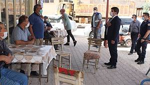 Kaymakam Çıkrık, köylerde Covid-19 ve tütün denetimine katıldı