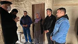 Bayram, Evi Yanan Aileyi Ziyaret Etti