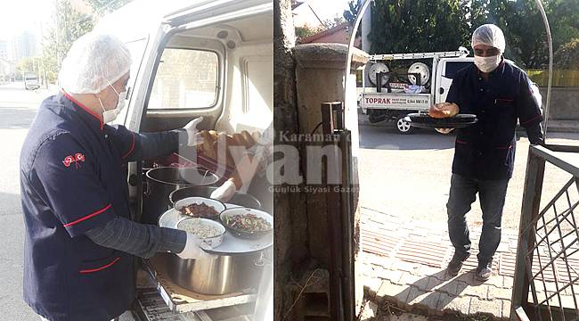Karaman Belediyesi'nden 300 Haneye  Her Gün 2 Öğün Sıcak Yemek