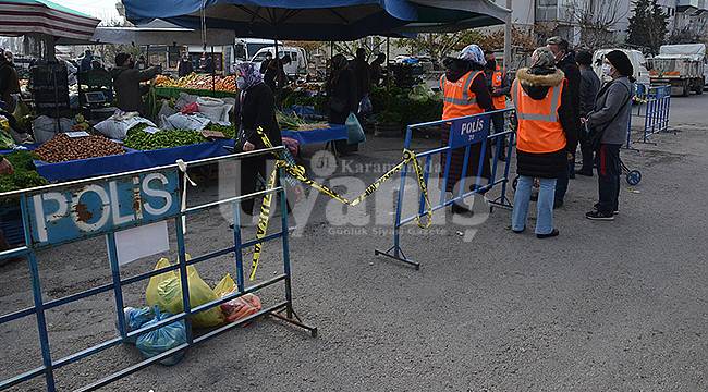 Karaman’da semt pazarında denetimler sürüyor