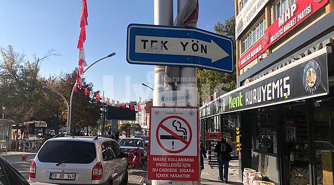 Karaman'da Sigara Yasağının Uygulandığı Alanlara Afiş ve Levhalar Asılıyor