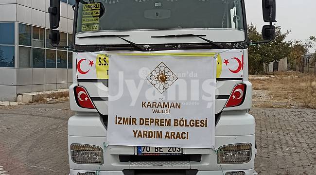 Karaman'dan İzmir'e yardım tırı gönderildi