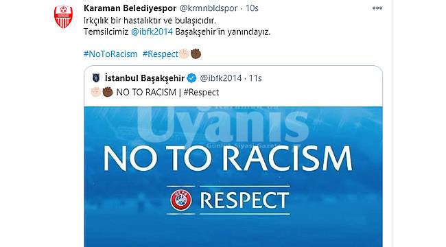 Karaman Belediyespor'dan 'ırkçılık' tepkisi