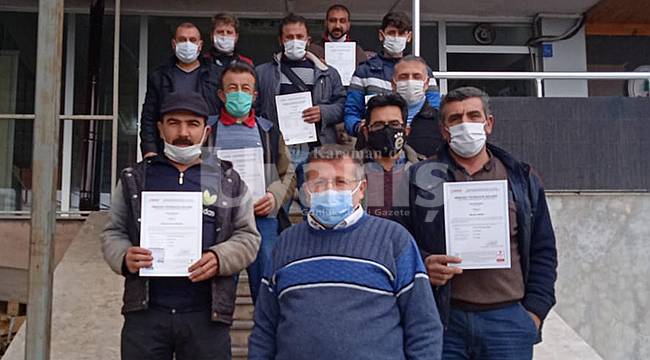 Kaynakçı esnaflarına mesleki yeterlilik belgesi verildi