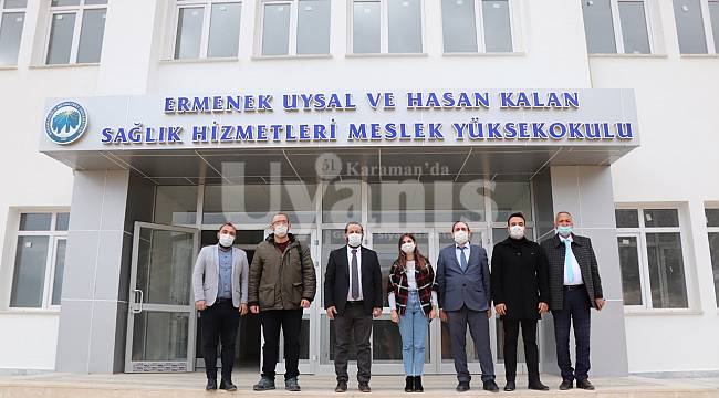 Rektör Akgül, Ermenek Uysal ve Hasan Kalan Sağlık Hizmetleri MYO'yu Ziyaret Etti