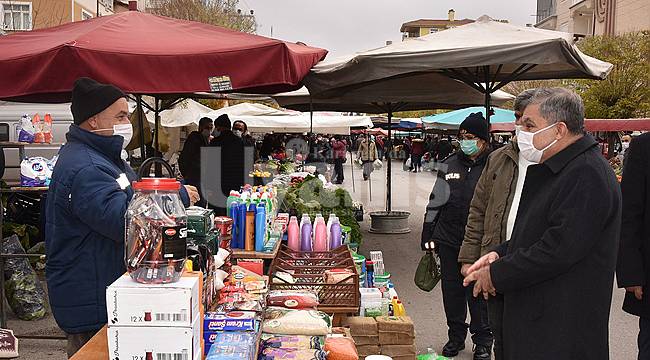 Vali Işık'tan Semt Pazarlarında Kural ve Tedbir Denetimi