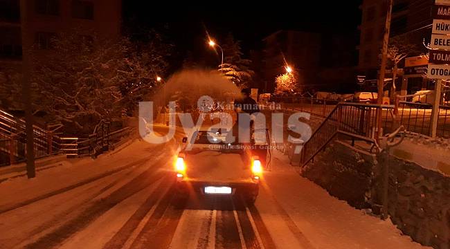 Ermenek Belediyesi'nden Kar Yağışına Anında Müdahale